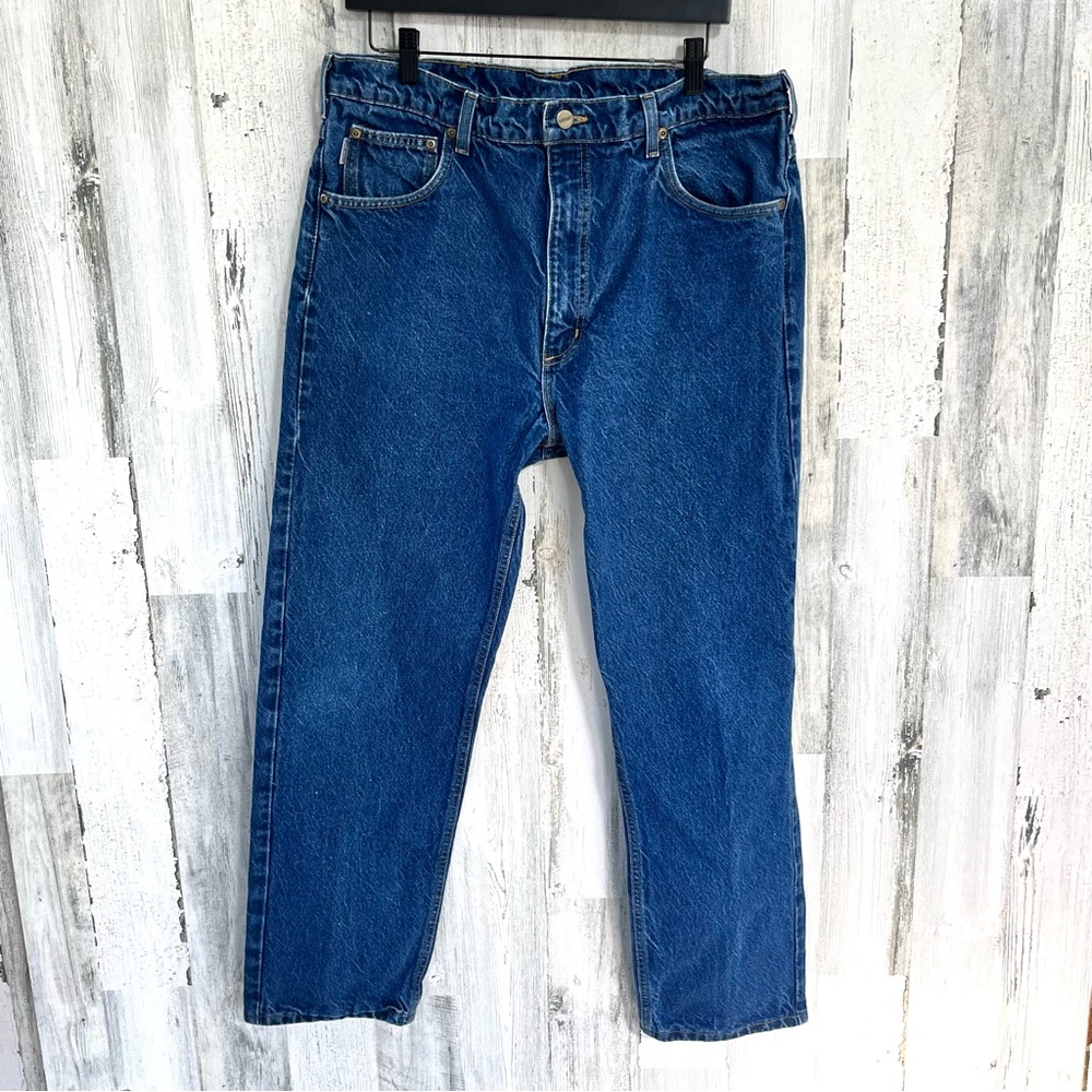 Carhartt Men’s Straight Fit Heavyweight Jeans Straight Leg Size 38X30